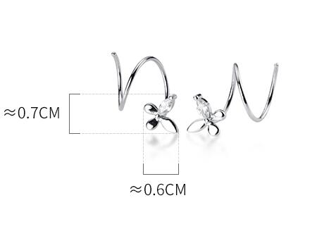 Beautiful Silver Ear Studs