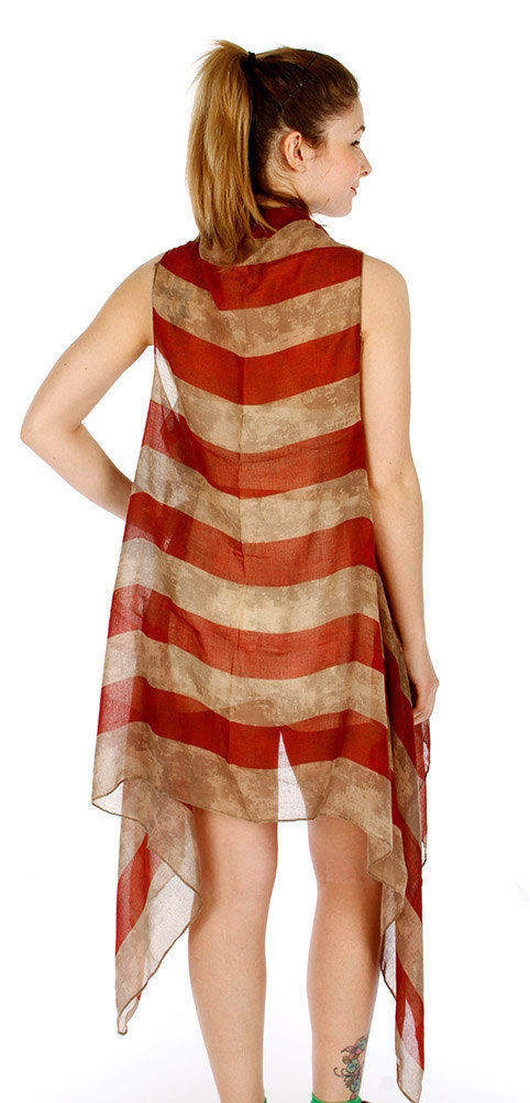 American Flag Scarf Wrapped