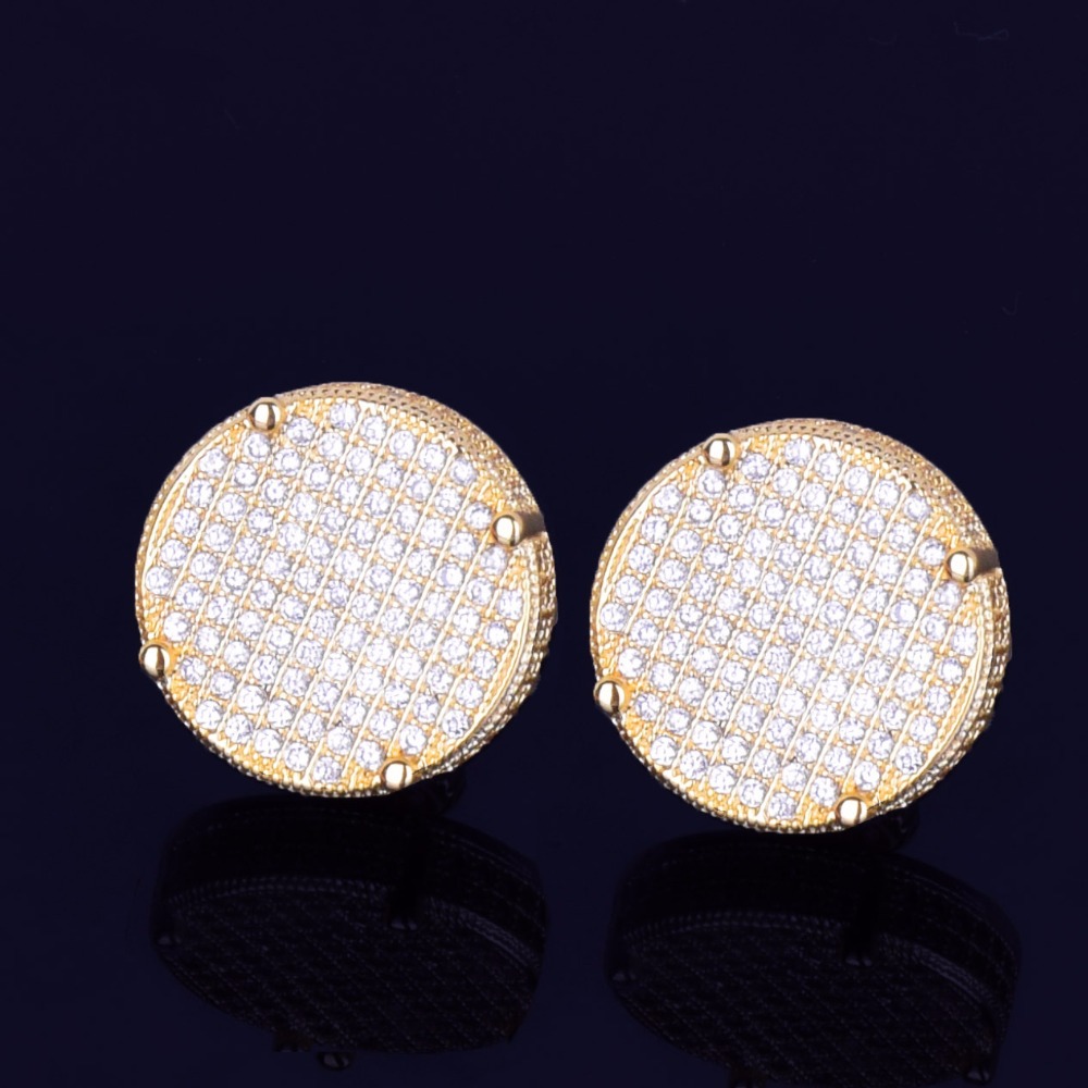 Round Ear Studs Platinum