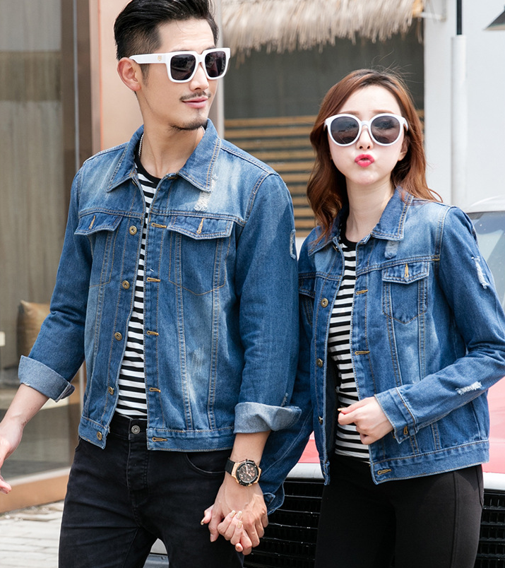 Family enjoying time together in denim jackets