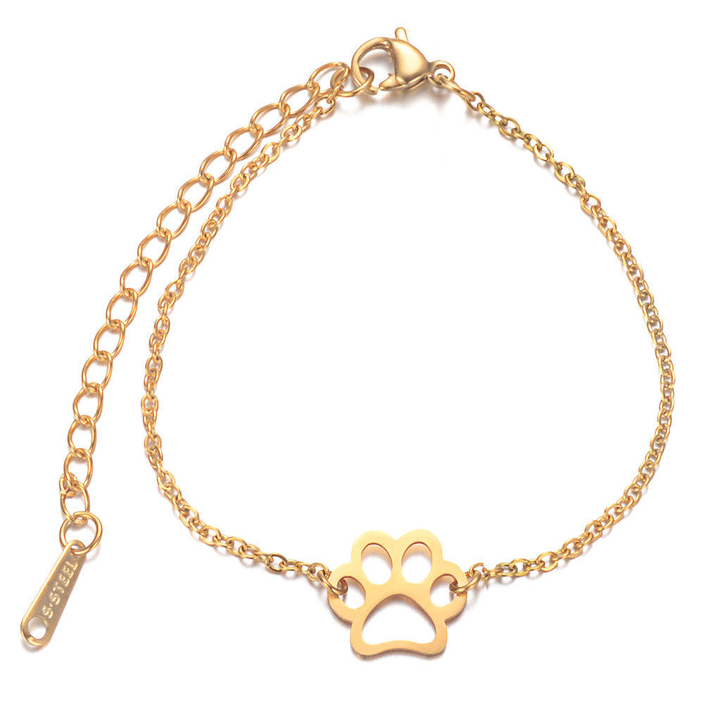 Dog Paw Bracelet - Silver
