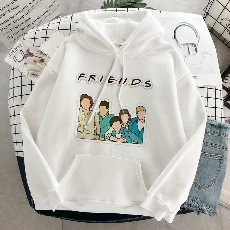New Hooded Friends Letter Print Sweatshirt