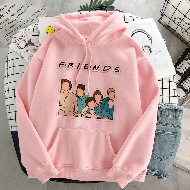 New Hooded Friends Letter Print Sweatshirt