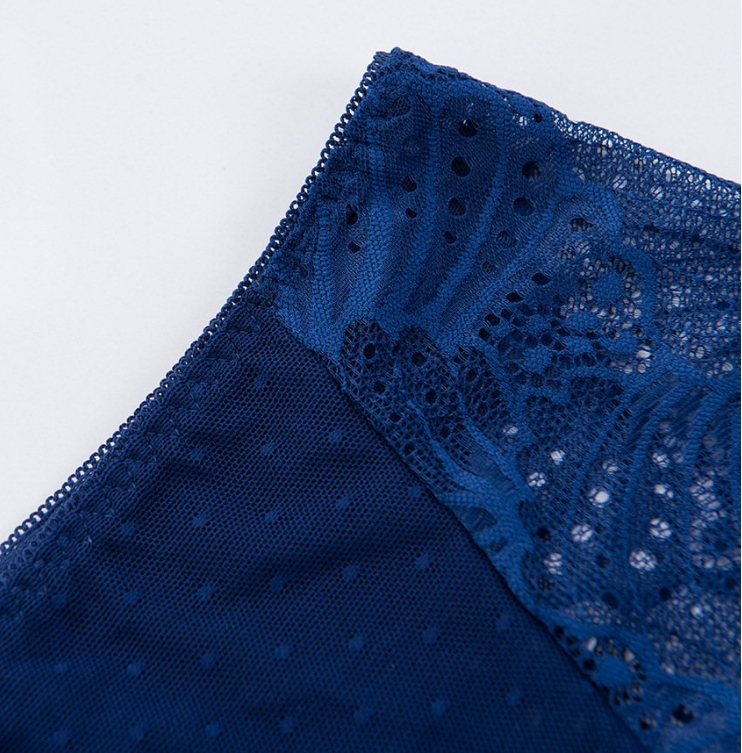 Seamless High Cut Embroidery Lace Panties Image 3
