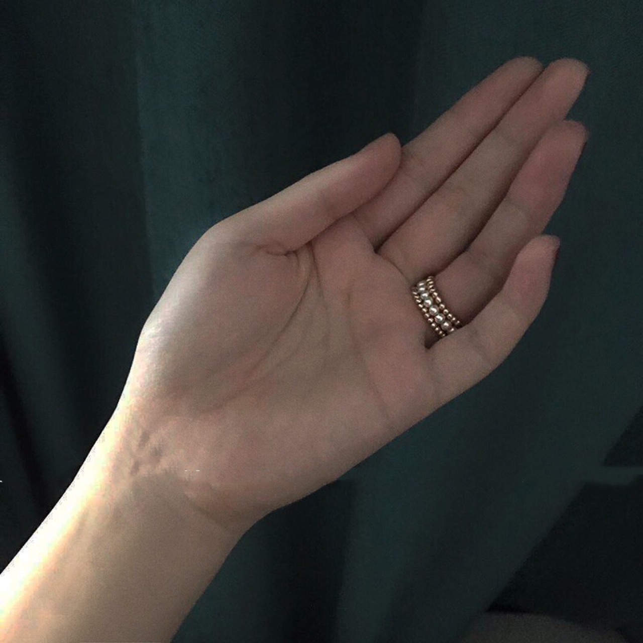 Stylish Gold Pearl Ring