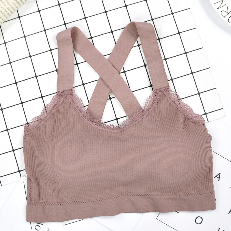 Seamless Cross Strap Anti Lighting Tube Top Image 1