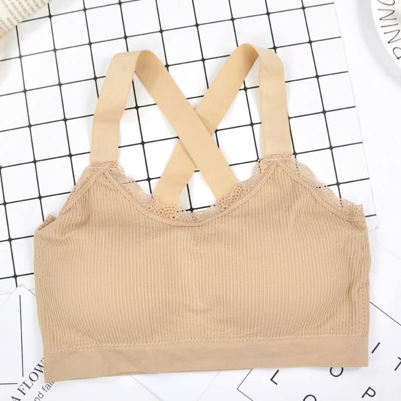 Seamless Cross Strap Anti Lighting Tube Top Image 3