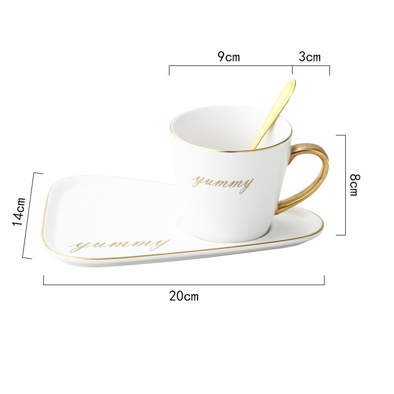 Set di tazze e piattini da caffè in ceramica