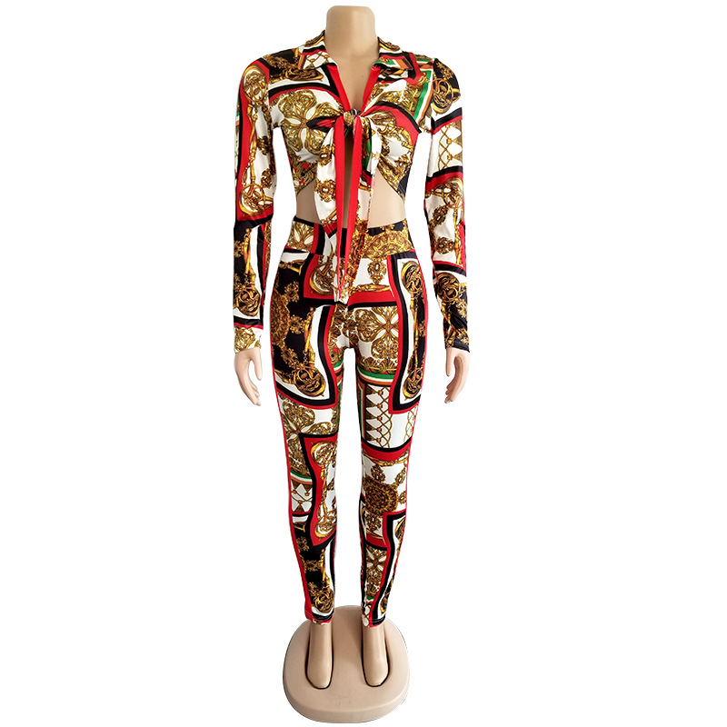 Digital Print Casual Two-Piece Set Image 4