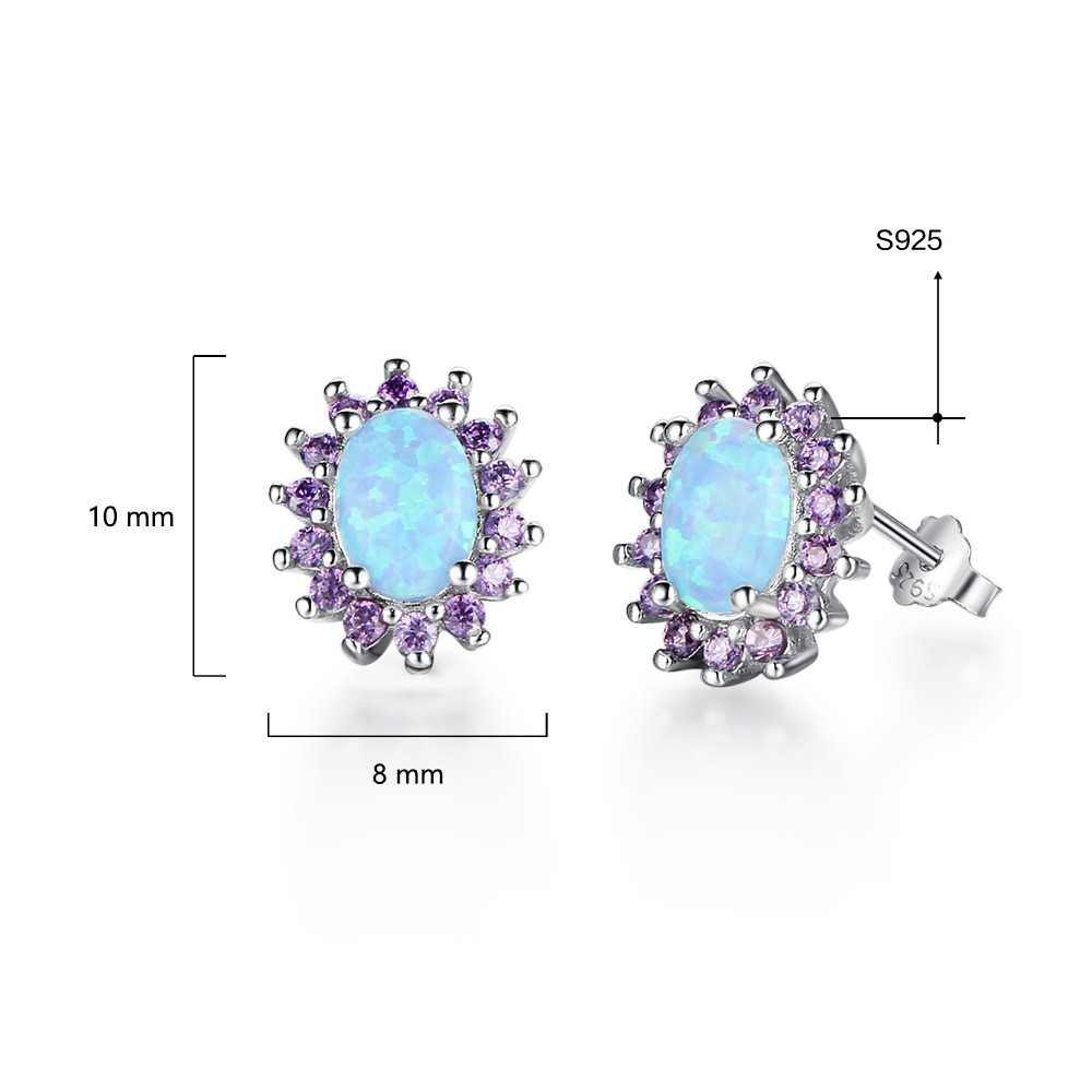 Purple Zircon Earrings Image 1