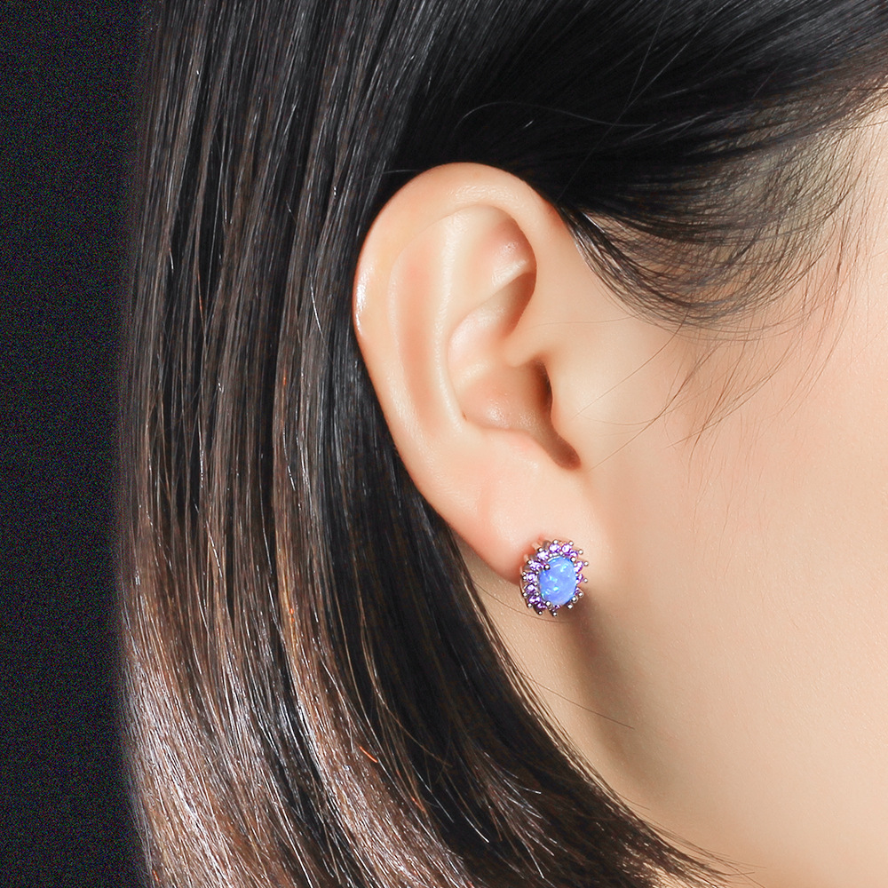 Purple Zircon Earrings Image 2