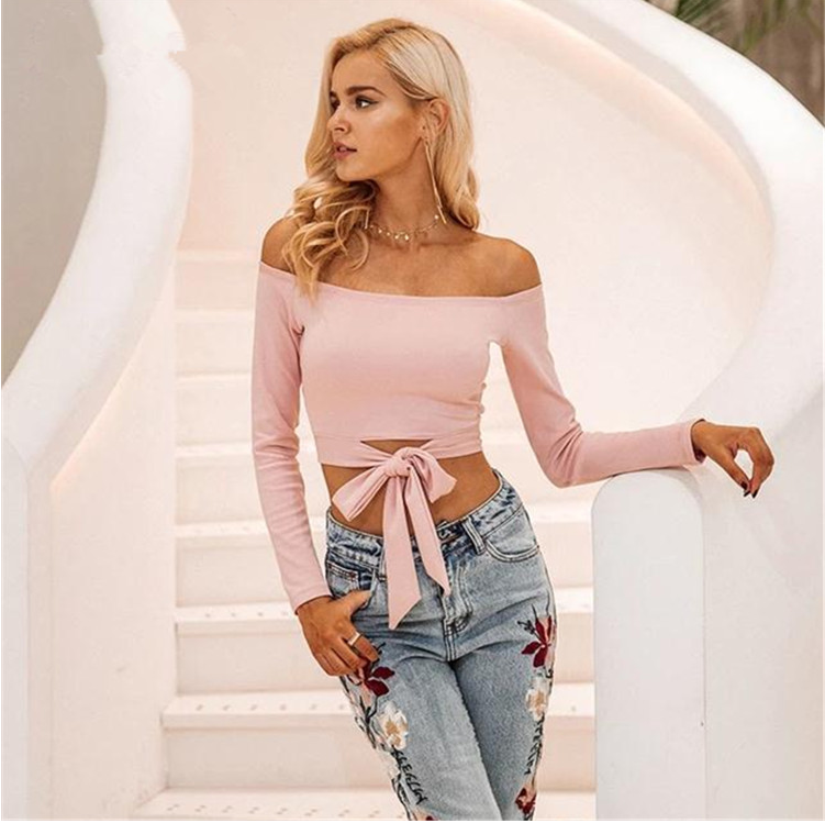 Off-the-shoulder long sleeve top image 7