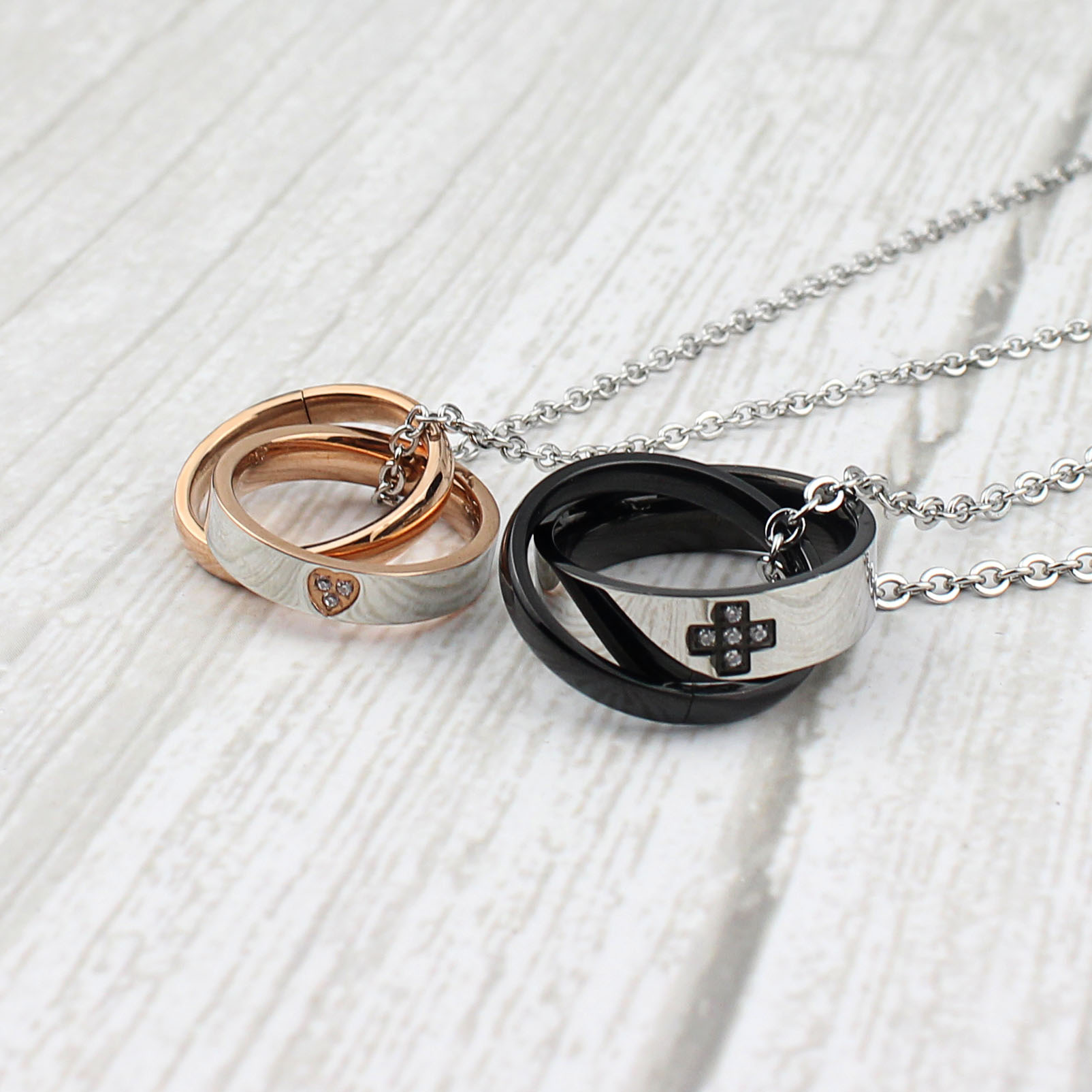 Cross Heart Necklace Variations