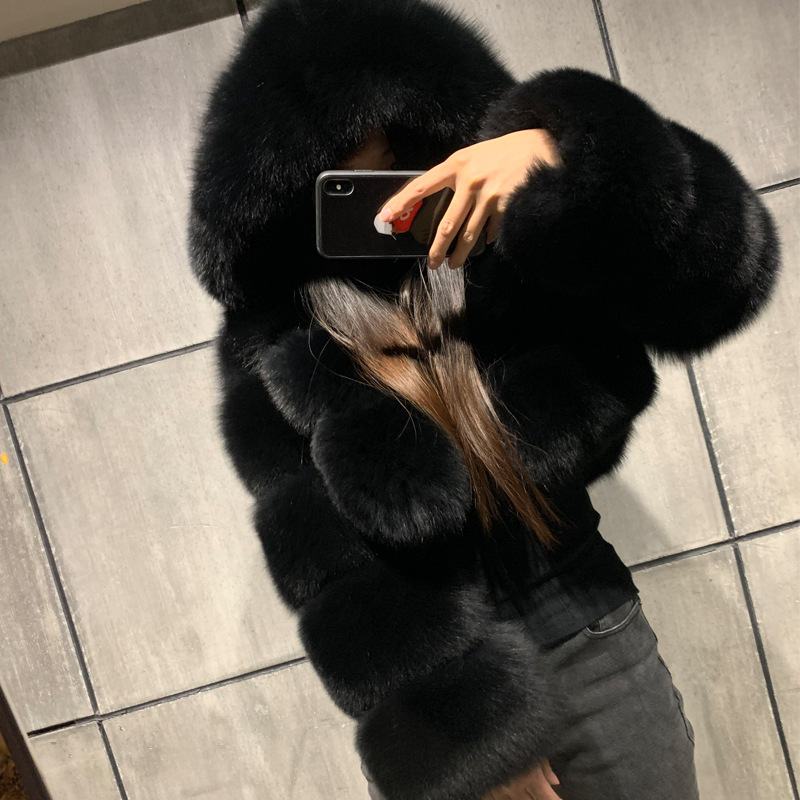 Faux Fur Jacket - Side View