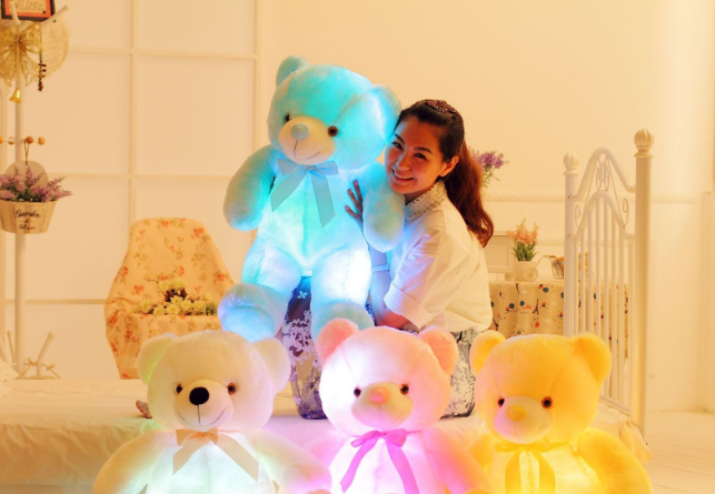 LED Light-Up Plush Bear