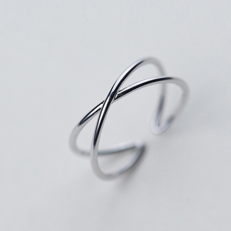 s925 Silver Cross-Open Ring