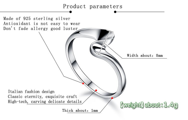 Electroplated Silver Lightning Ring Image 7