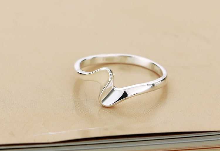 Electroplated Silver Lightning Ring Image 1