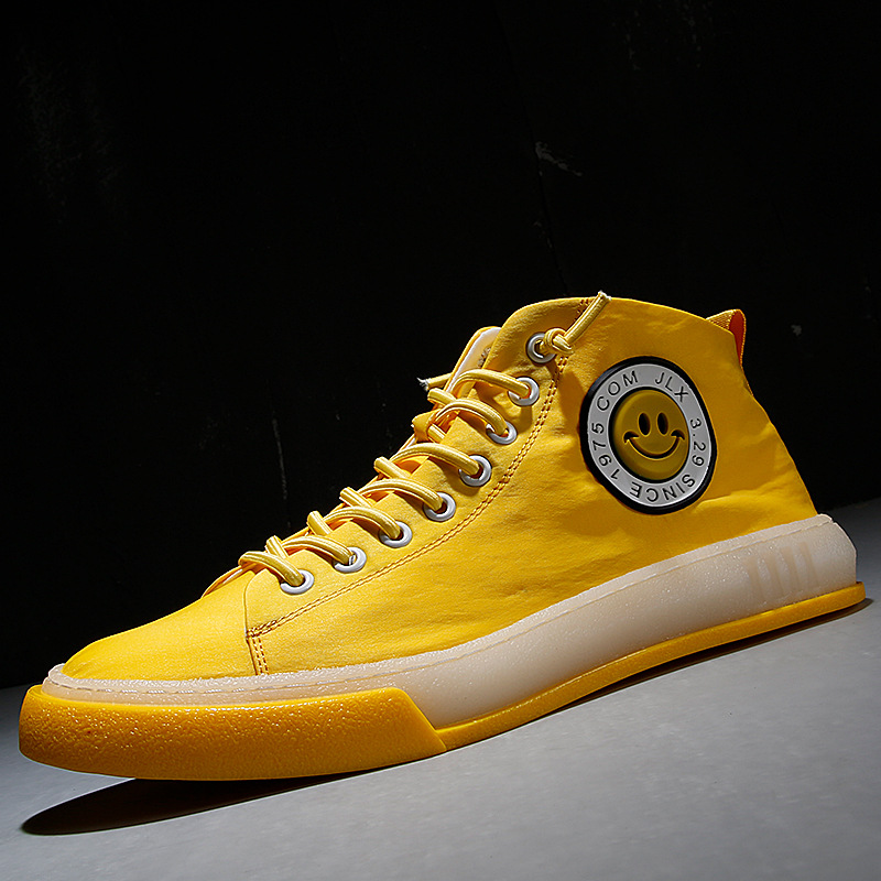 Men's High-Top Canvas Sneakers - Different Angles