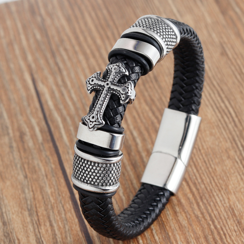 Leather Woven Bracelet Image 5