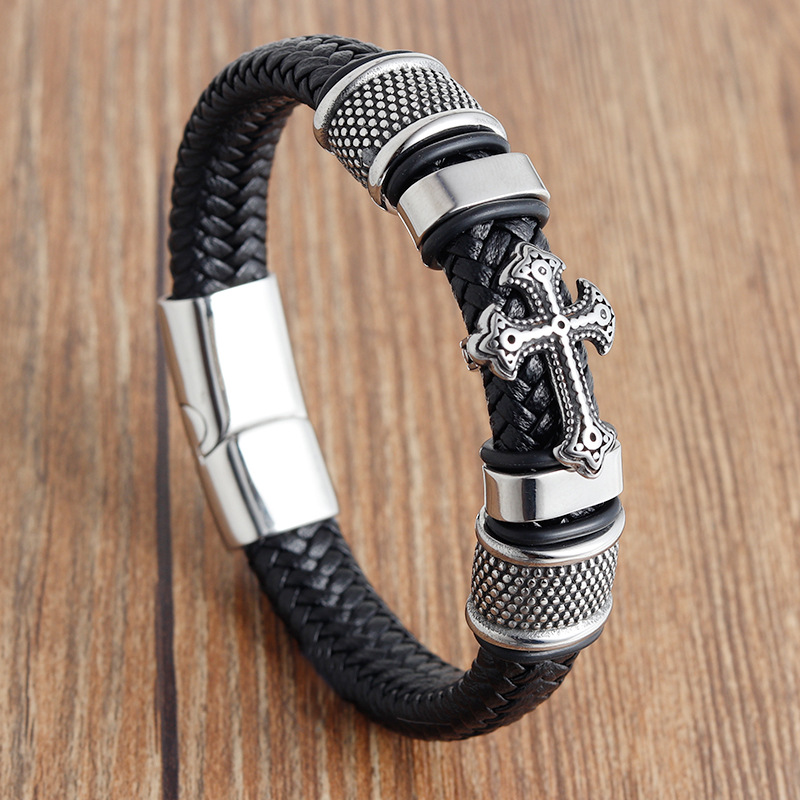 Leather Woven Bracelet Image 4