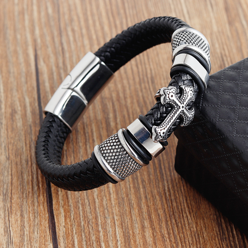 Leather Woven Bracelet Image 6
