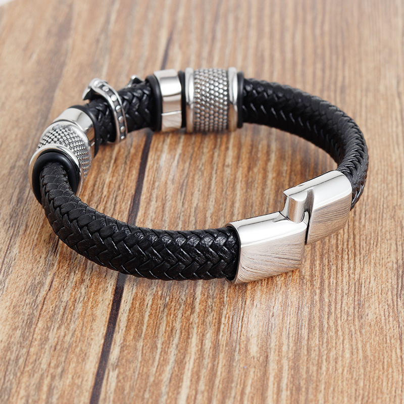 Leather Woven Bracelet Image 3
