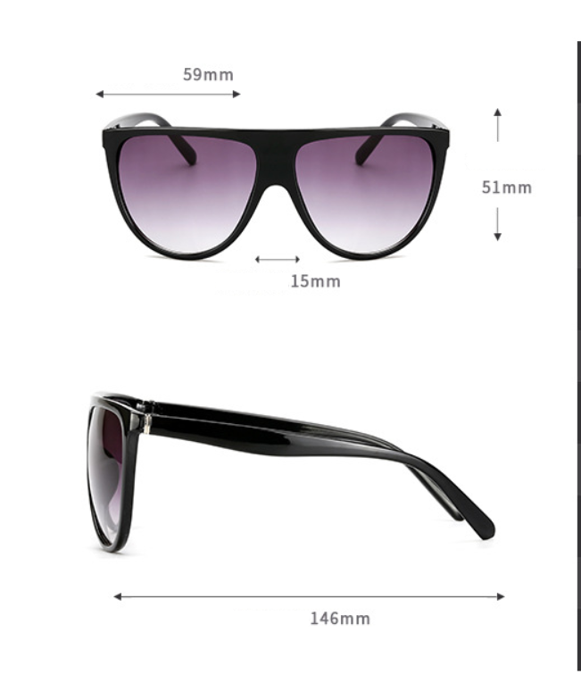 Large Frame Ladies' Colorful Film Sunglasses