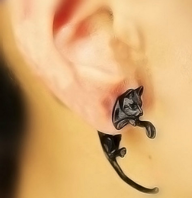 Long Tail Leopard Cat Earrings