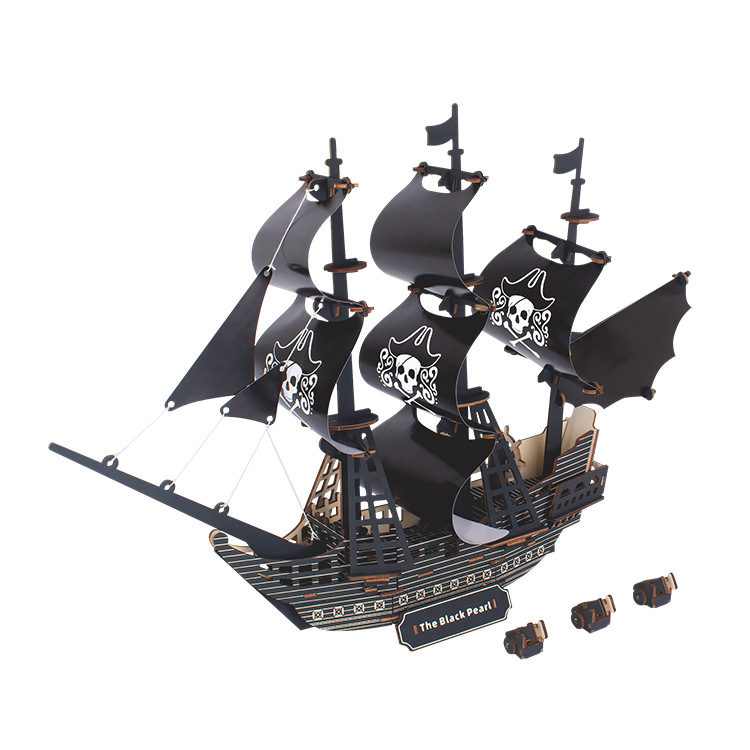 3D Wooden Pirate Ship Puzzle