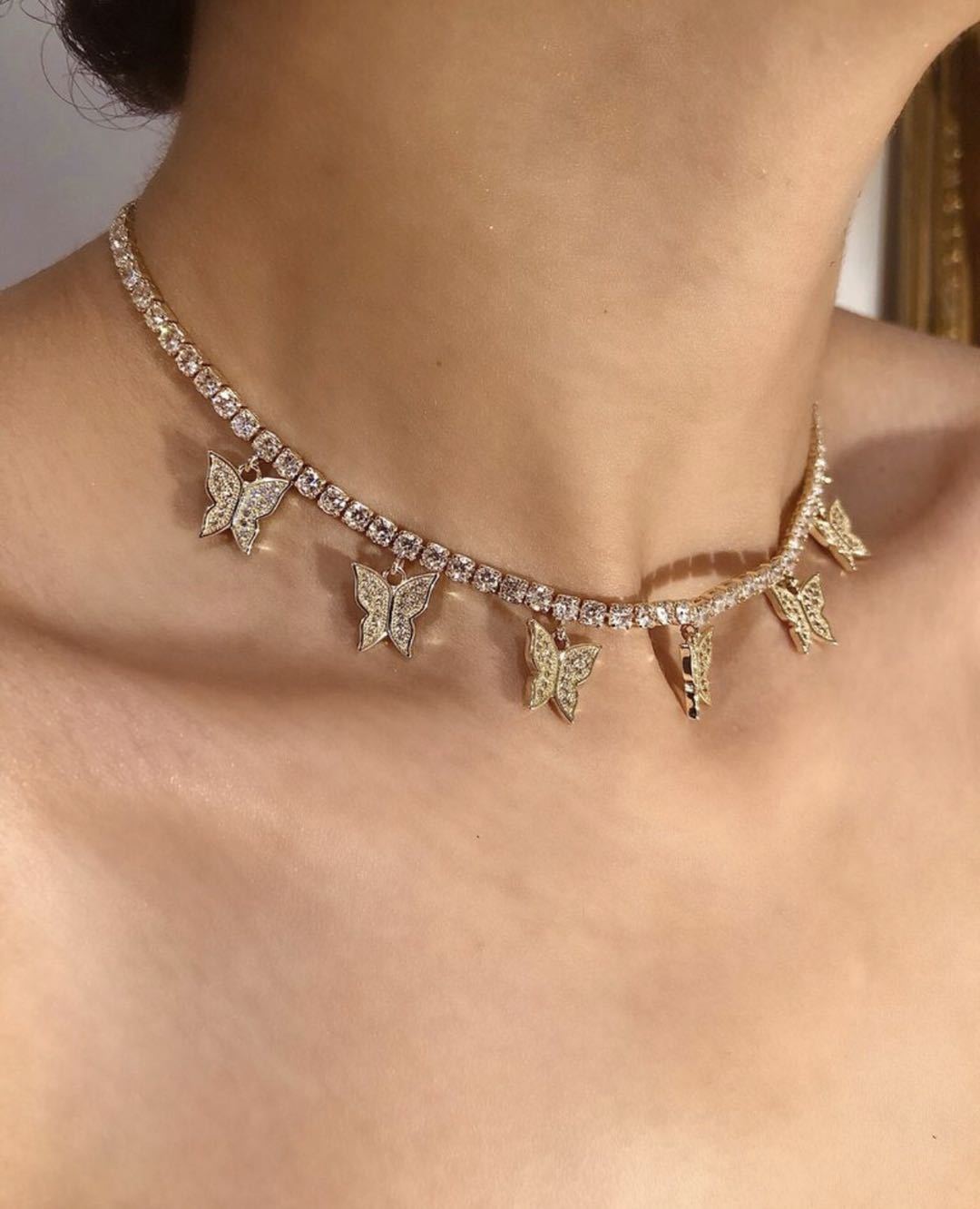 Butterfly Pendant Necklace Styling