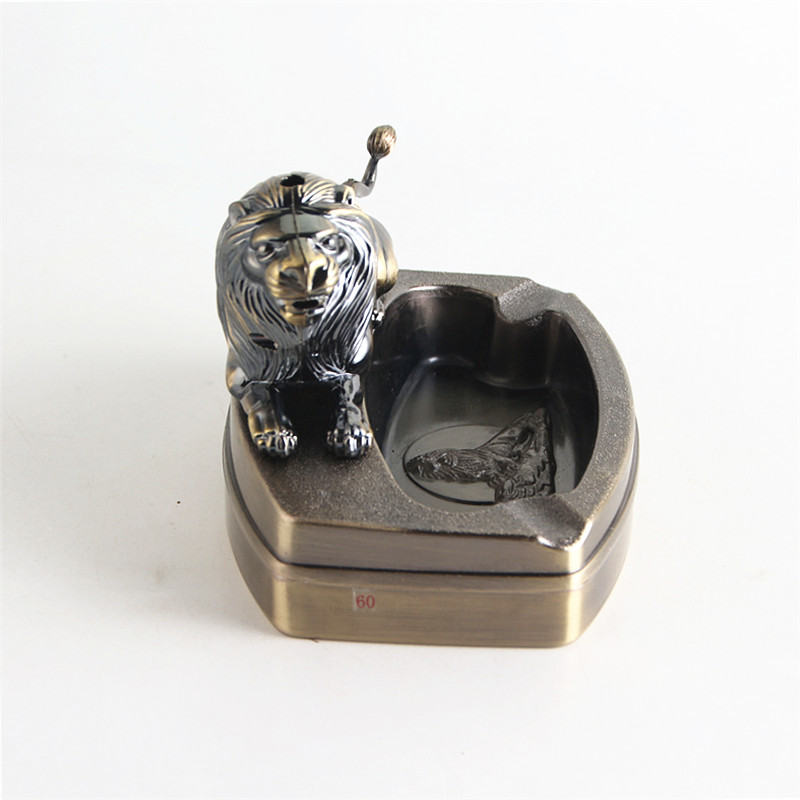 Lion Ashtray Lighter Image 1