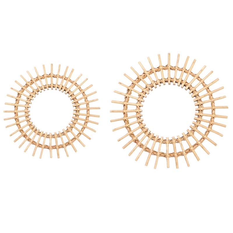 Nordic Wicker Decorative Mirror Image 3