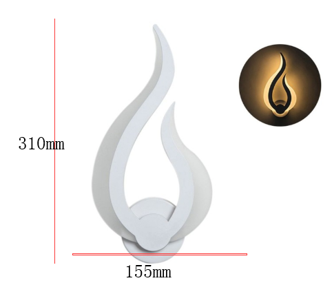 Flame Modern Minimalist LED Wall Light
