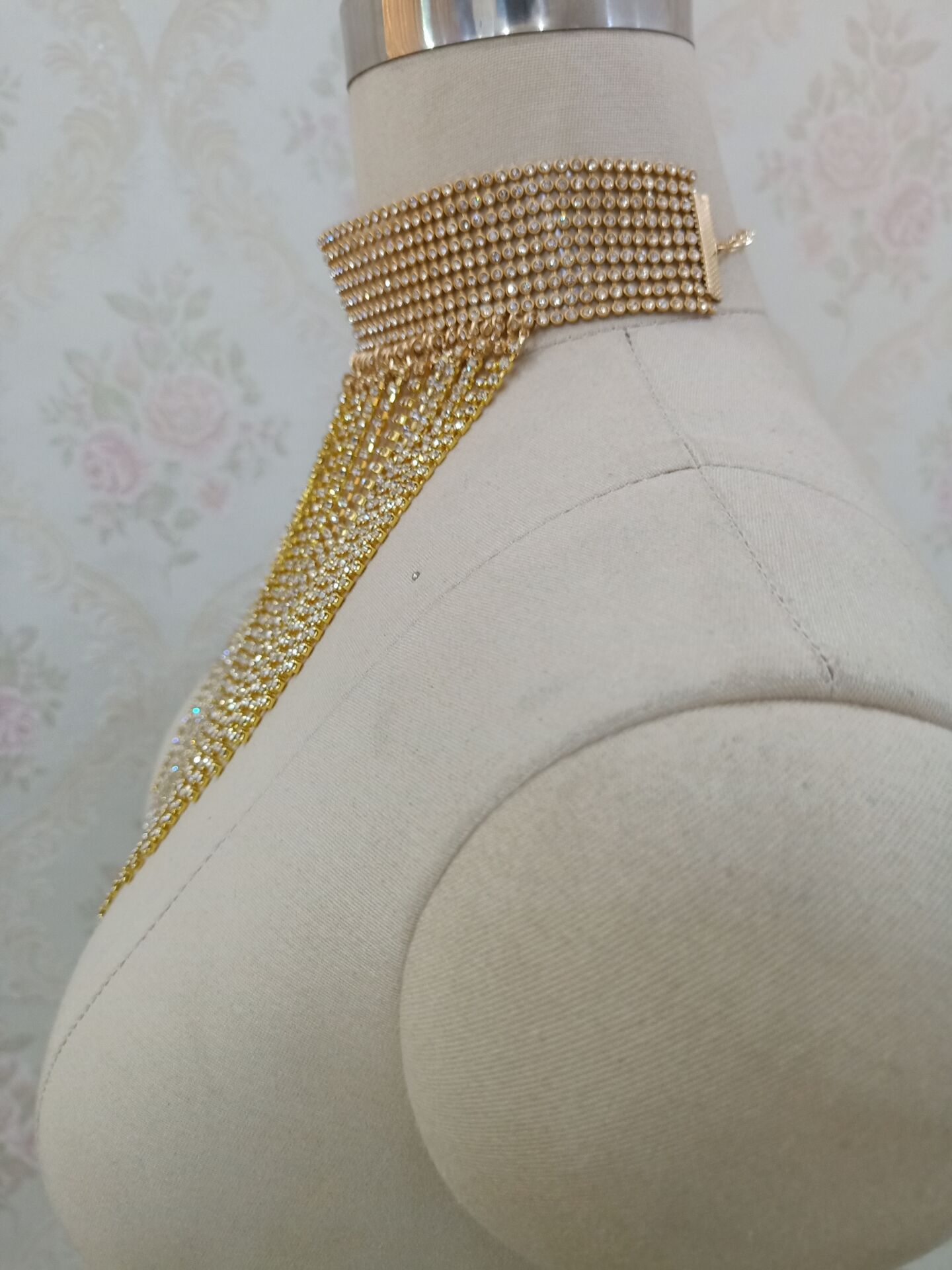 Gold Necklace in Use