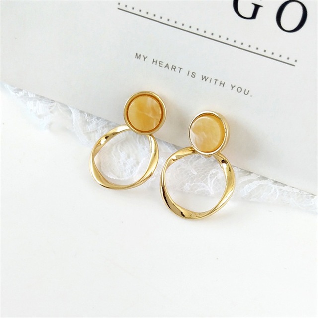 Trendy Ear Studs Yellow