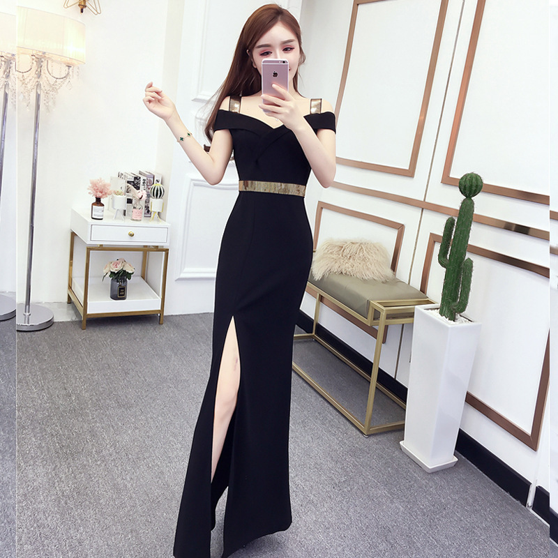 Elegant Strap Dress - Back View