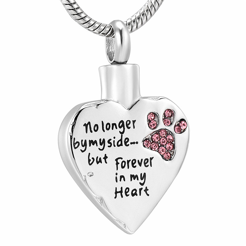Heart-Shaped Pet Ash Necklace Image 1