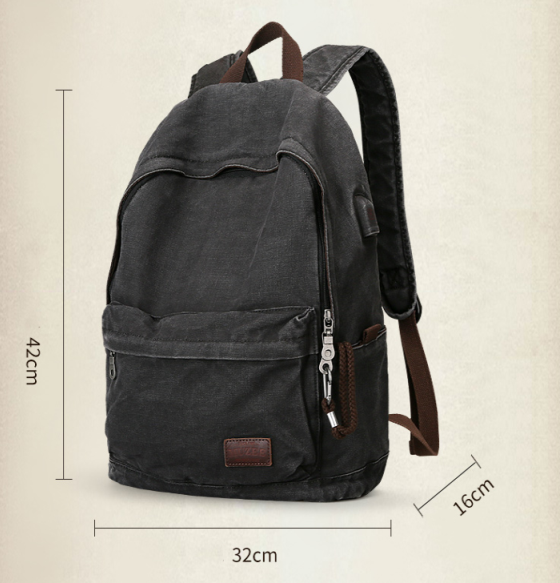 Outdoor Leisure Canvas Backpack Details