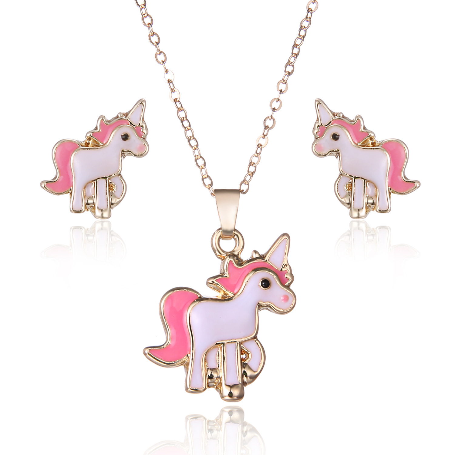 Stylish Oil Painting Pony Pendant