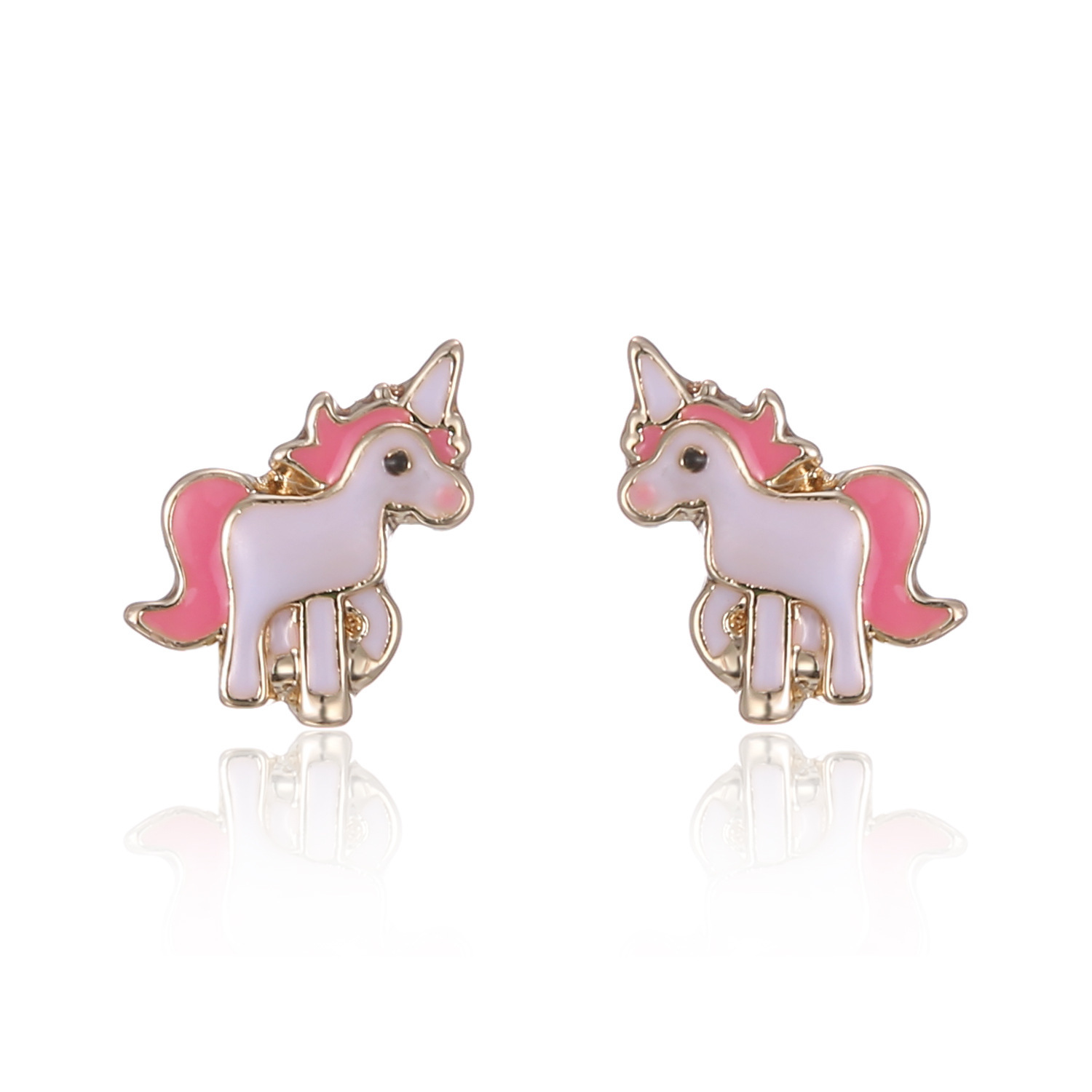 Oil Painting Pony Pendant - Rose Gold