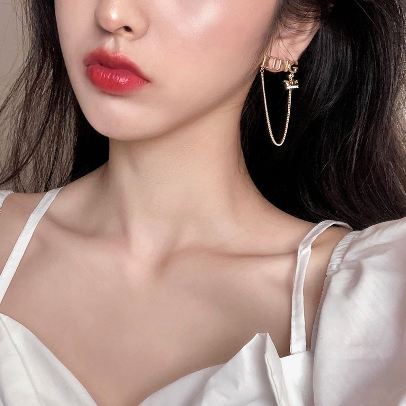 Letter Tassel Earrings 5