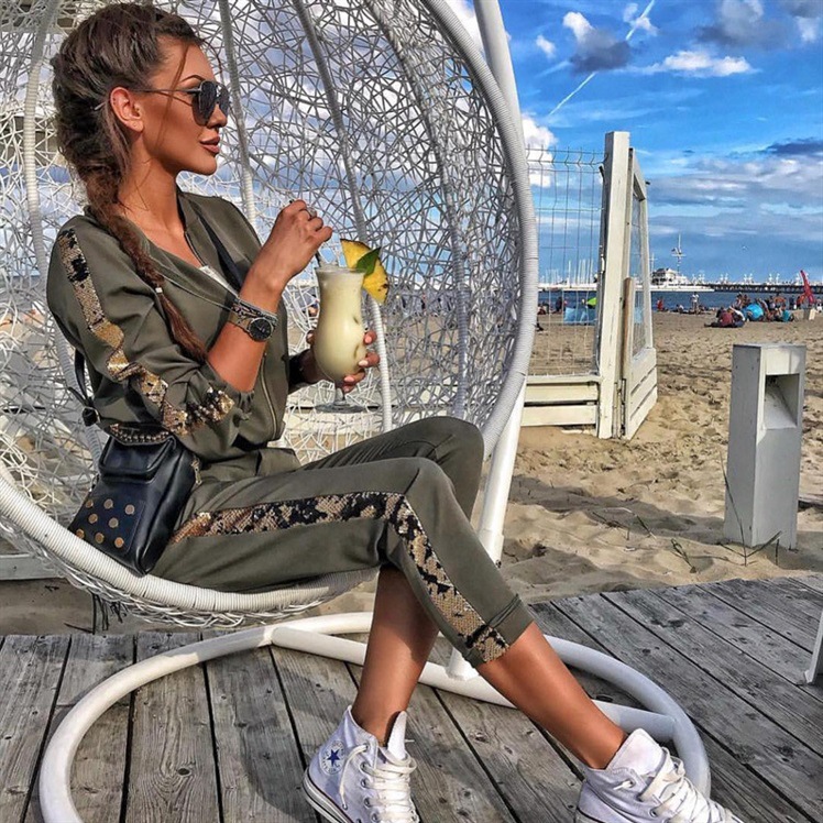 Sequin Panel Tracksuit Set Image 2