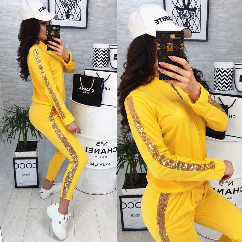 Sequin Panel Tracksuit Set Image 4