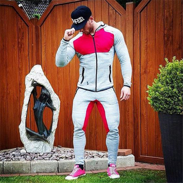 Jogger Pants in Grey Black