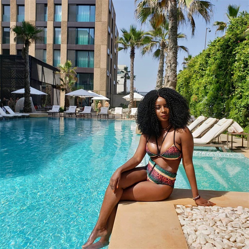 African Print Two-Piece Swimsuit Image 4