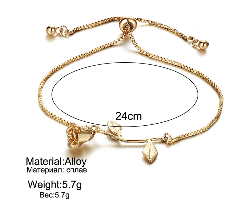 Rose Flower Bracelet