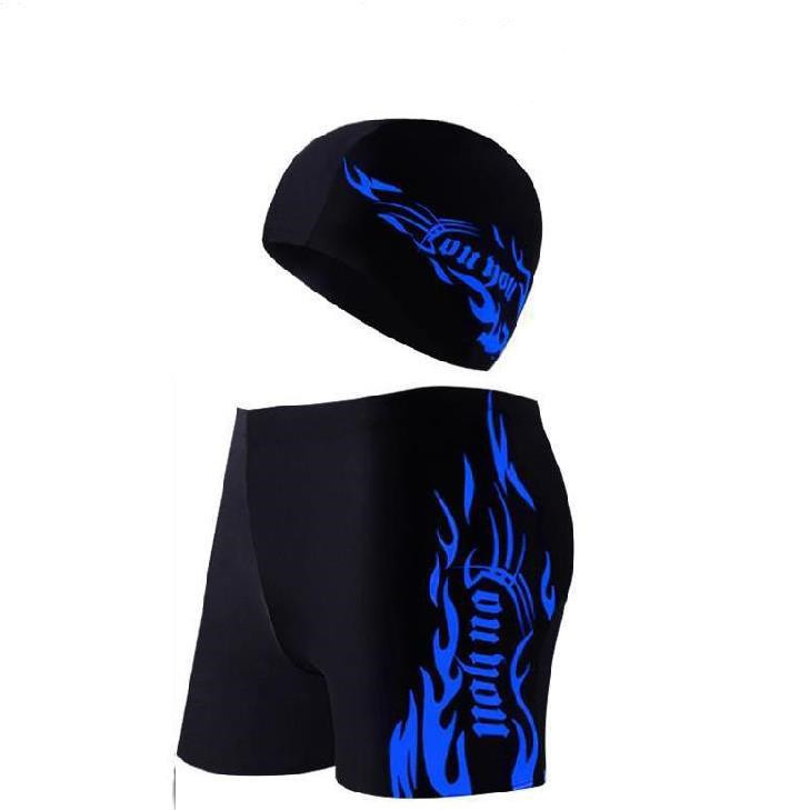 Silver Fire Single Strip Hood Swimming Trunks