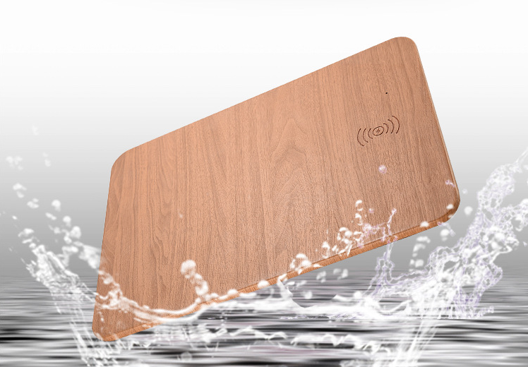 Wood Grain Wireless Charging Mouse Pad 5