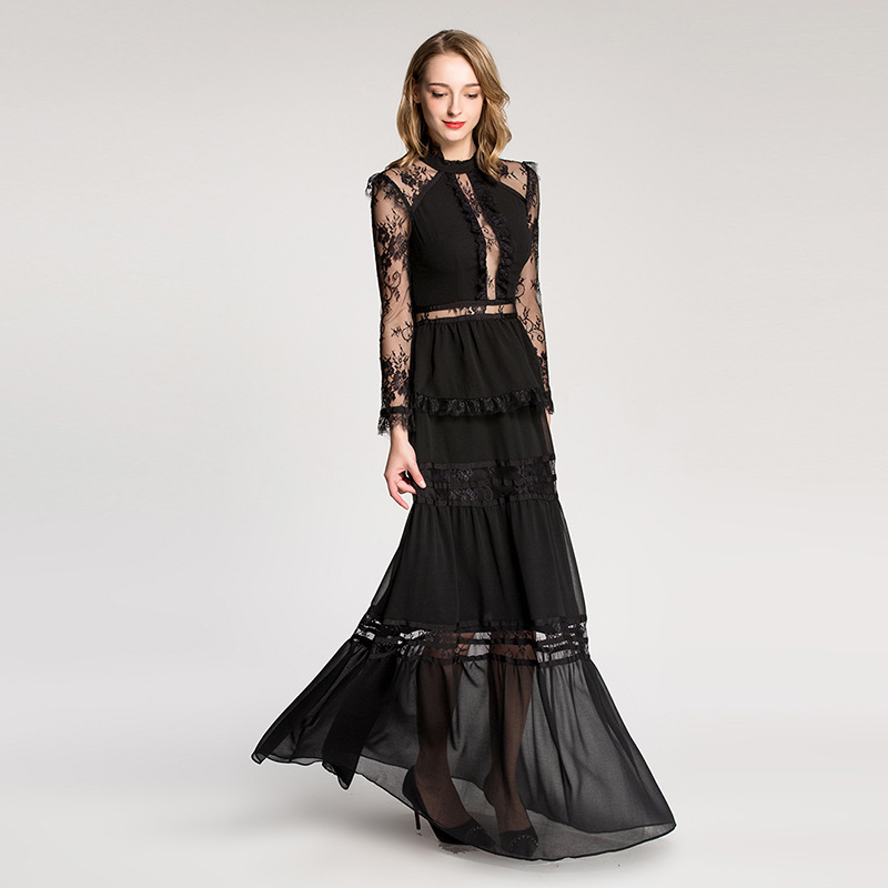 Chiffon Lace Dress 7
